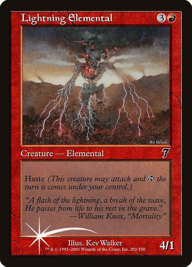 Lightning Elemental (201) - Seventh Edition (7ED)