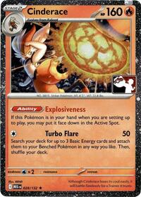 Cinderace - 028/132 (Cosmos Holo) (28) - Prize Pack Series Cards