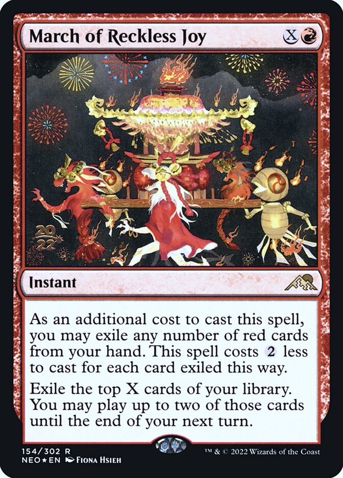 March of Reckless Joy (154s) - Kamigawa: Neon Dynasty Promos (PNEO)