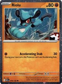 Riolu - 076/132 (Cosmos Holo) (76) - Prize Pack Series Cards