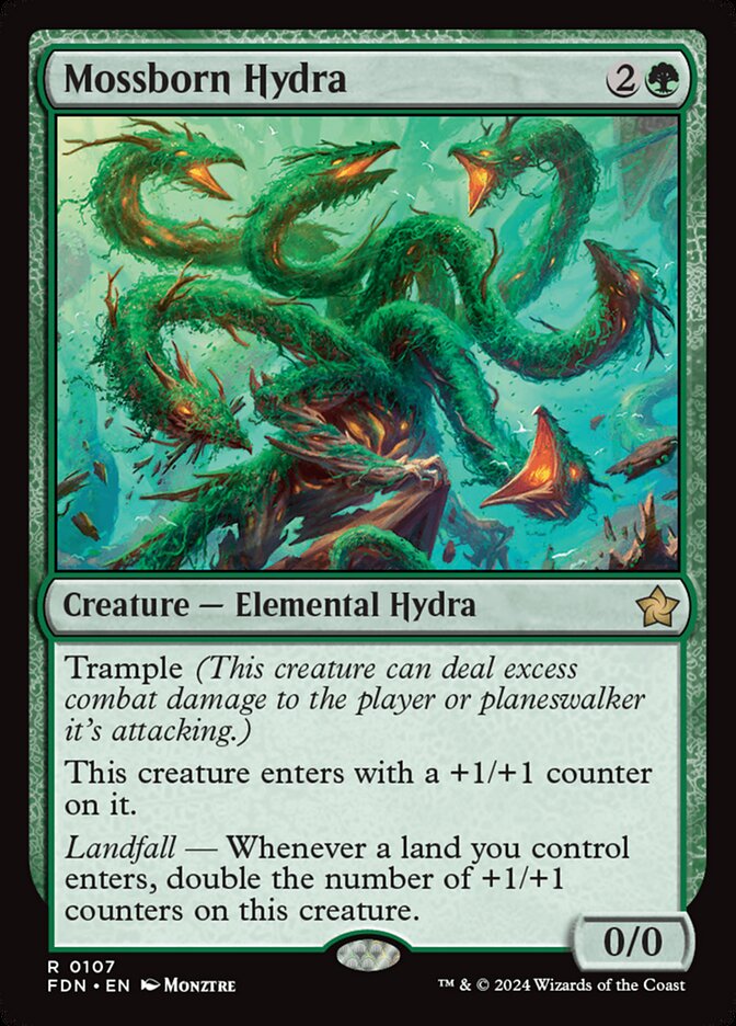 Mossborn Hydra (107) - Foundations (FDN)