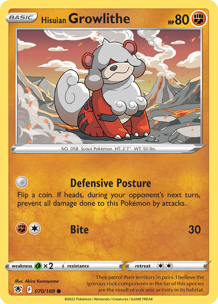 Hisuian Growlithe (70/189) - Astral Radiance (ASR)