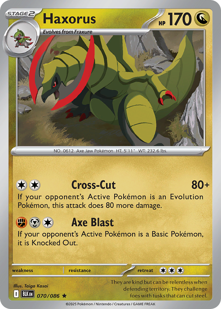 Haxorus (70/86) - Black Bolt (BLK)