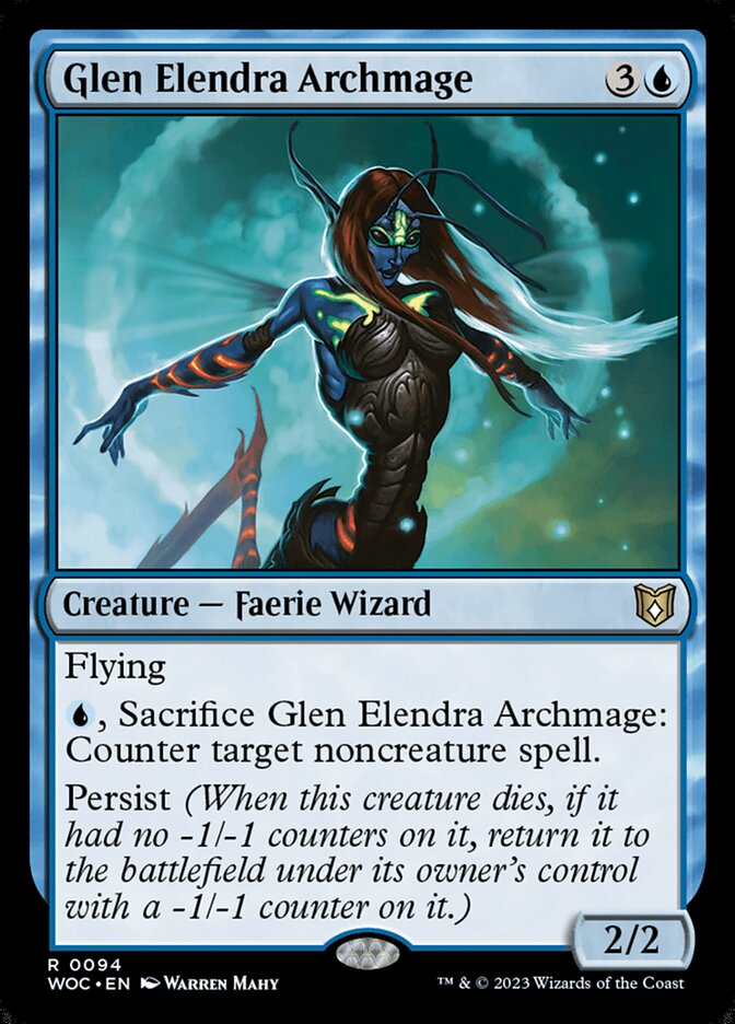 Glen Elendra Archmage (94) - Wilds of Eldraine Commander (WOC)