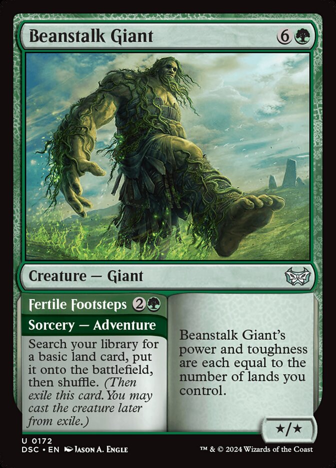 Beanstalk Giant // Fertile Footsteps (172) - Duskmourn: House of Horror Commander (DSC)