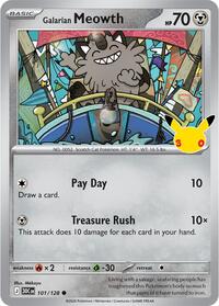 Galarian Meowth (101) - ME: 30th Celebration (30C)