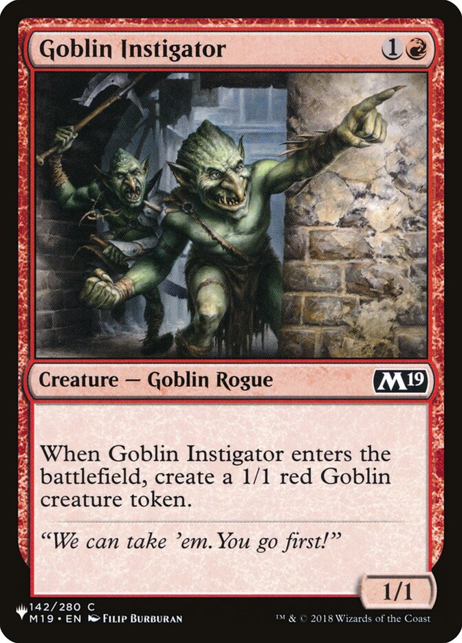 Goblin Instigator (M19-142) - The List (PLST)