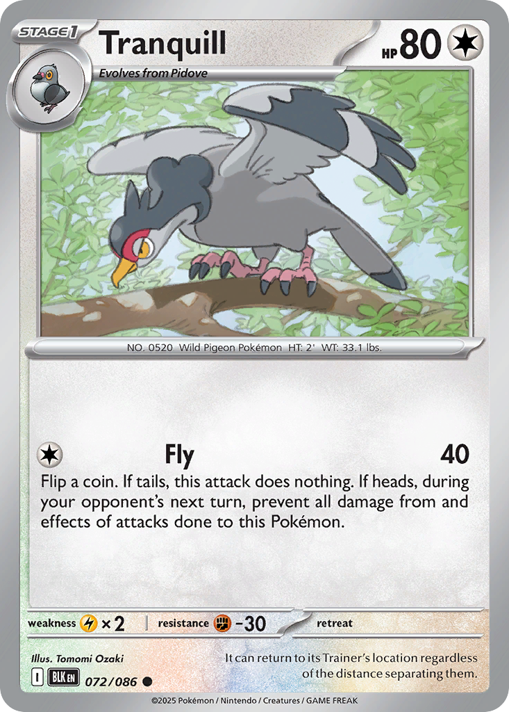 Tranquill (72/86) - Black Bolt (BLK)