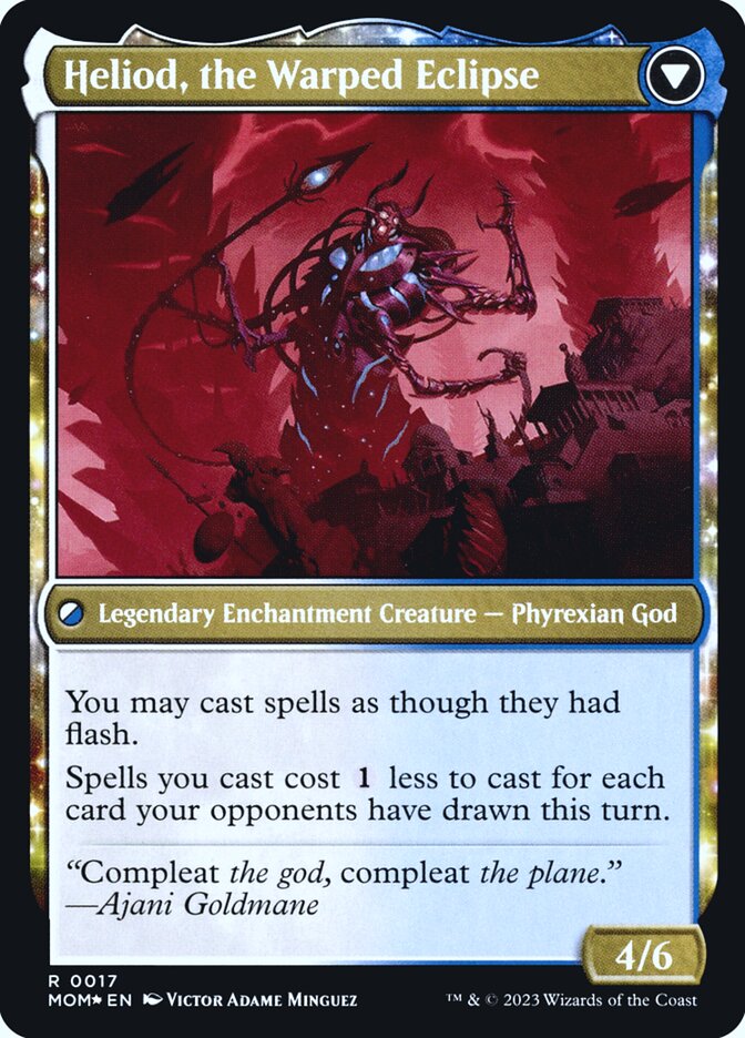 Heliod, the Radiant Dawn // Heliod, the Warped Eclipse (17s) - March of the Machine Promos (PMOM)