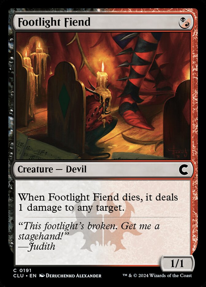Footlight Fiend (191) - Ravnica: Clue Edition (CLU)