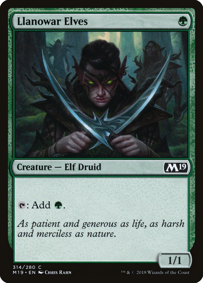 Llanowar Elves (314) - Core Set 2019 (M19)