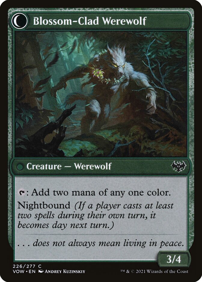 Weaver of Blossoms // Blossom-Clad Werewolf (226) - Innistrad: Crimson Vow (VOW)