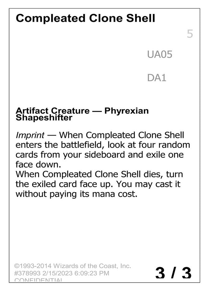 Compleated Clone Shell (UA05a) - Unknown Event (UNK)