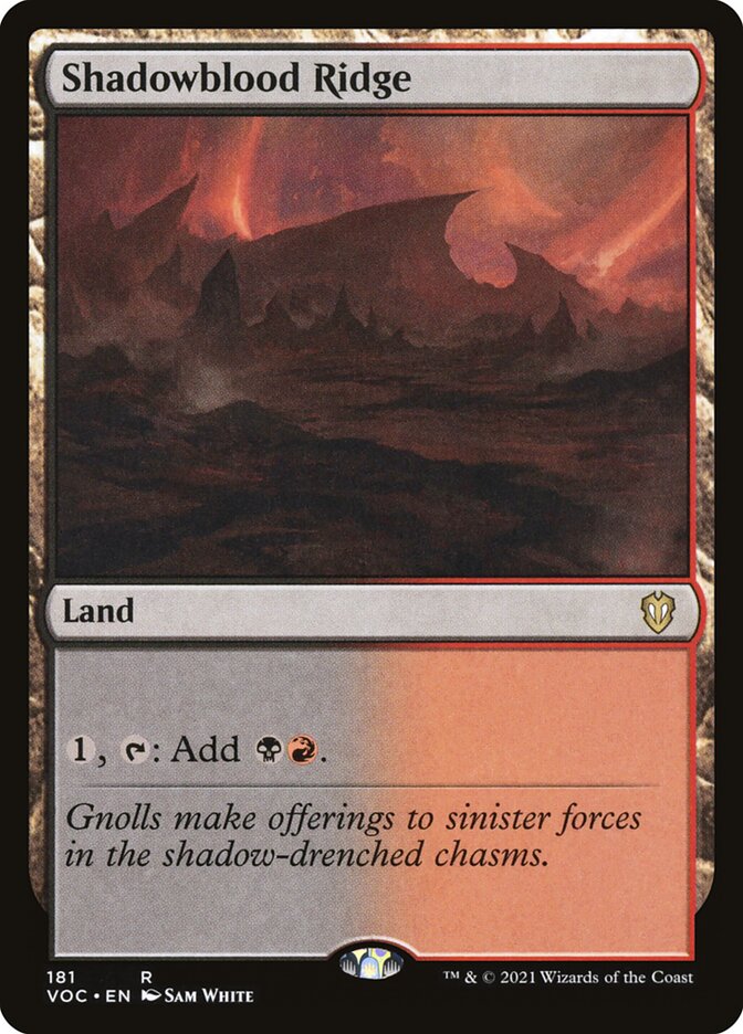 Shadowblood Ridge (181) - Crimson Vow Commander (VOC)