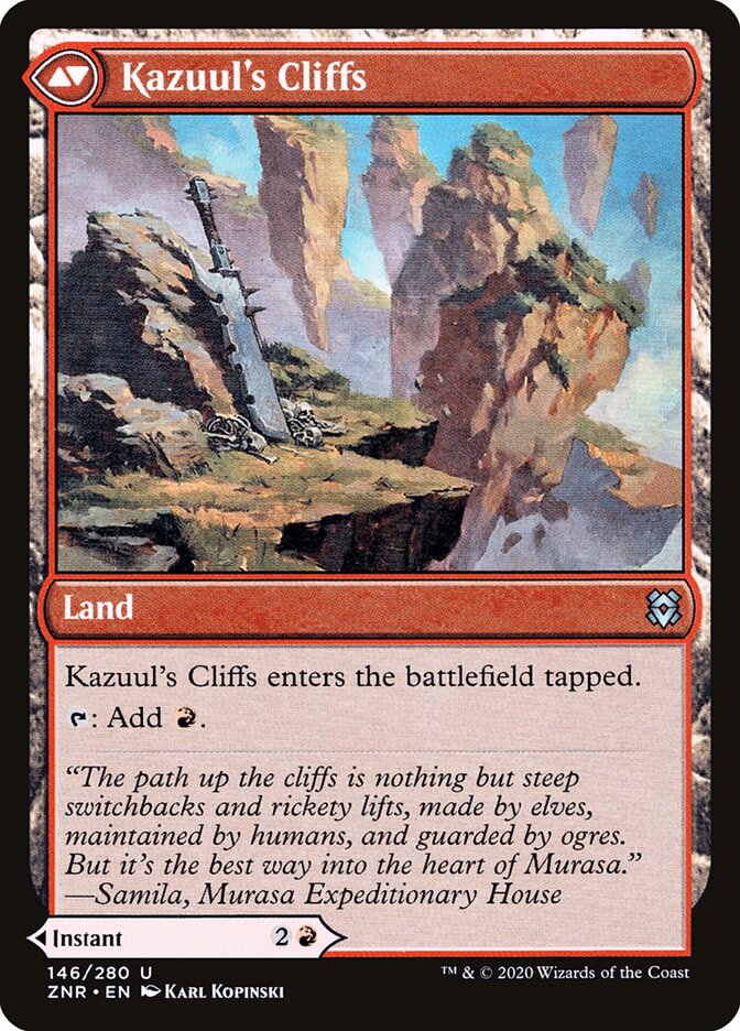 Kazuul's Fury // Kazuul's Cliffs (146) - Zendikar Rising (ZNR)