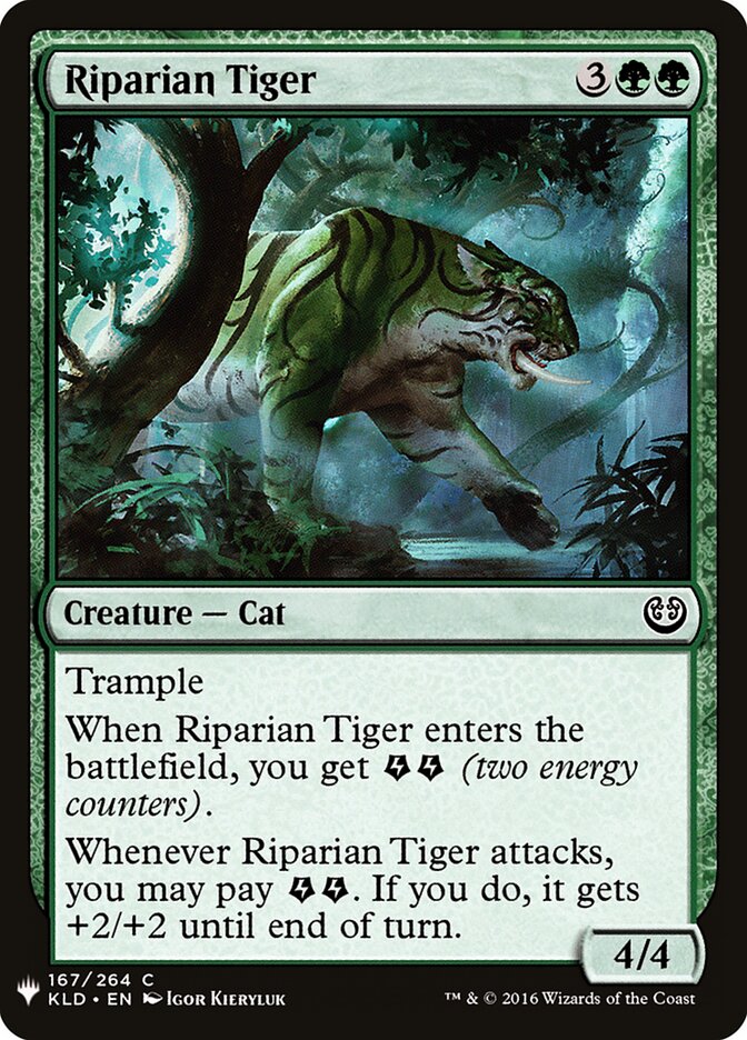 Riparian Tiger (KLD-167) - The List (PLST)