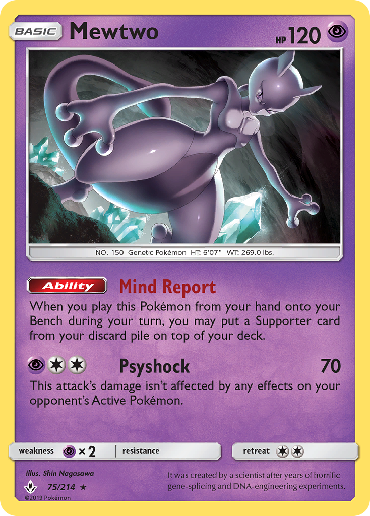 Mewtwo (75/214) - Unbroken Bonds (UNB)