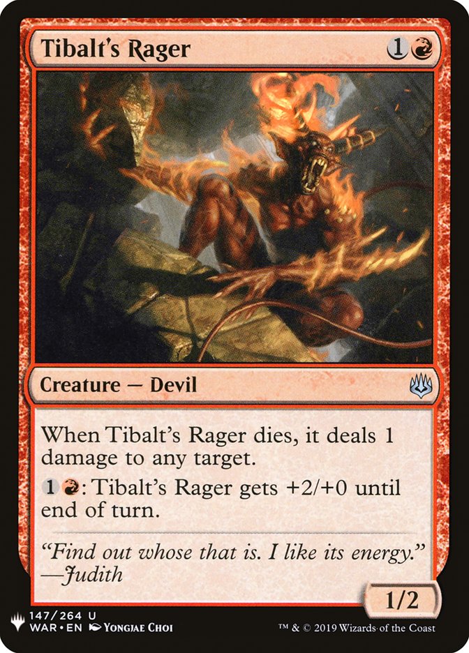 Tibalt's Rager - The List (PLST)