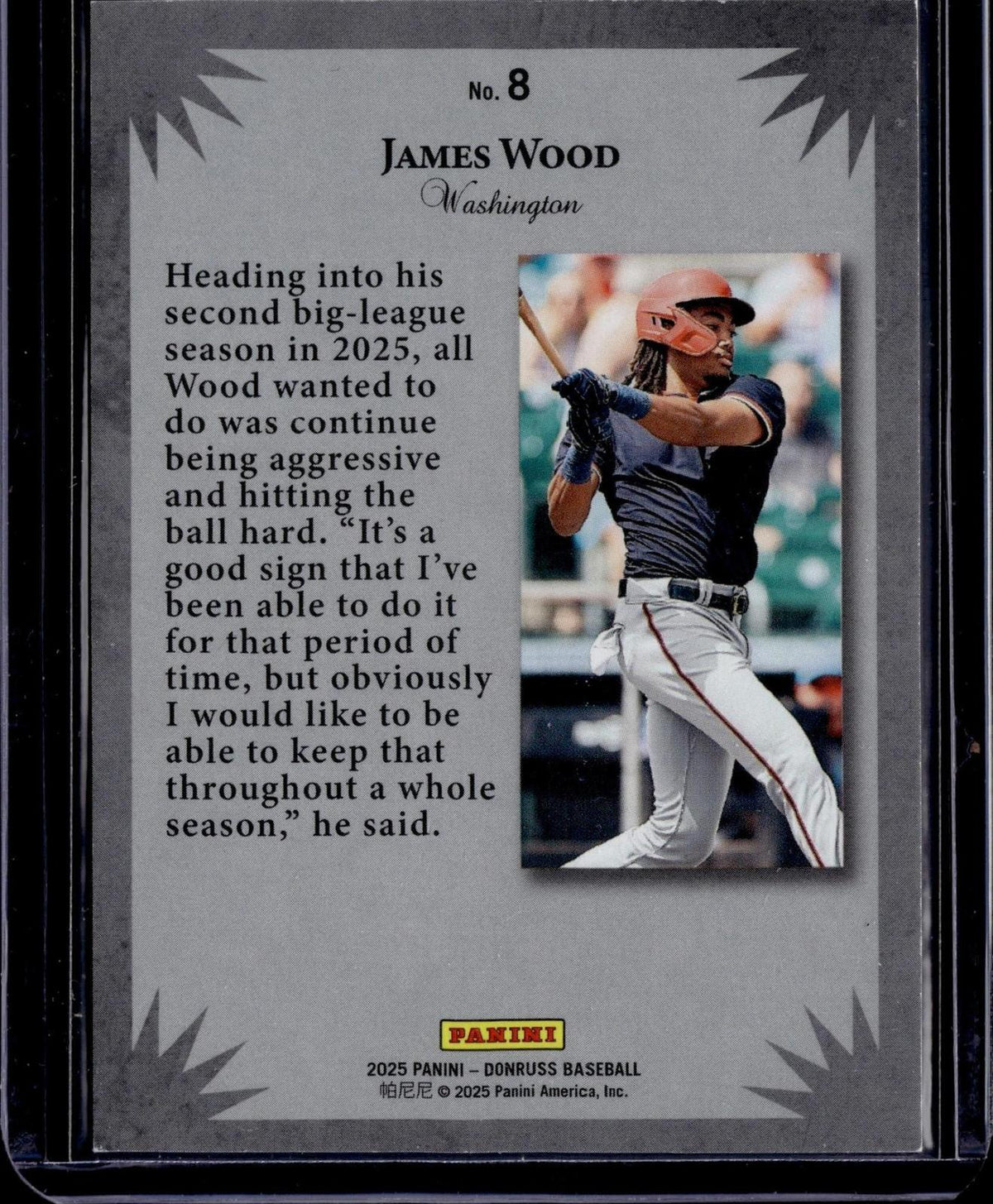 2025 Donruss James Wood Elite Series Purple Laser /15