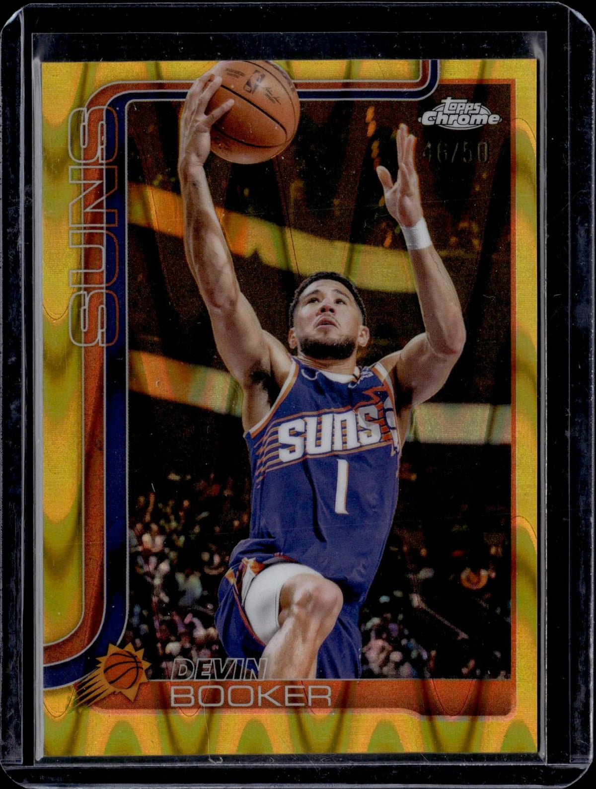 2025-26 Topps Chrome Devin Booker Gold RayWave Refractor /50