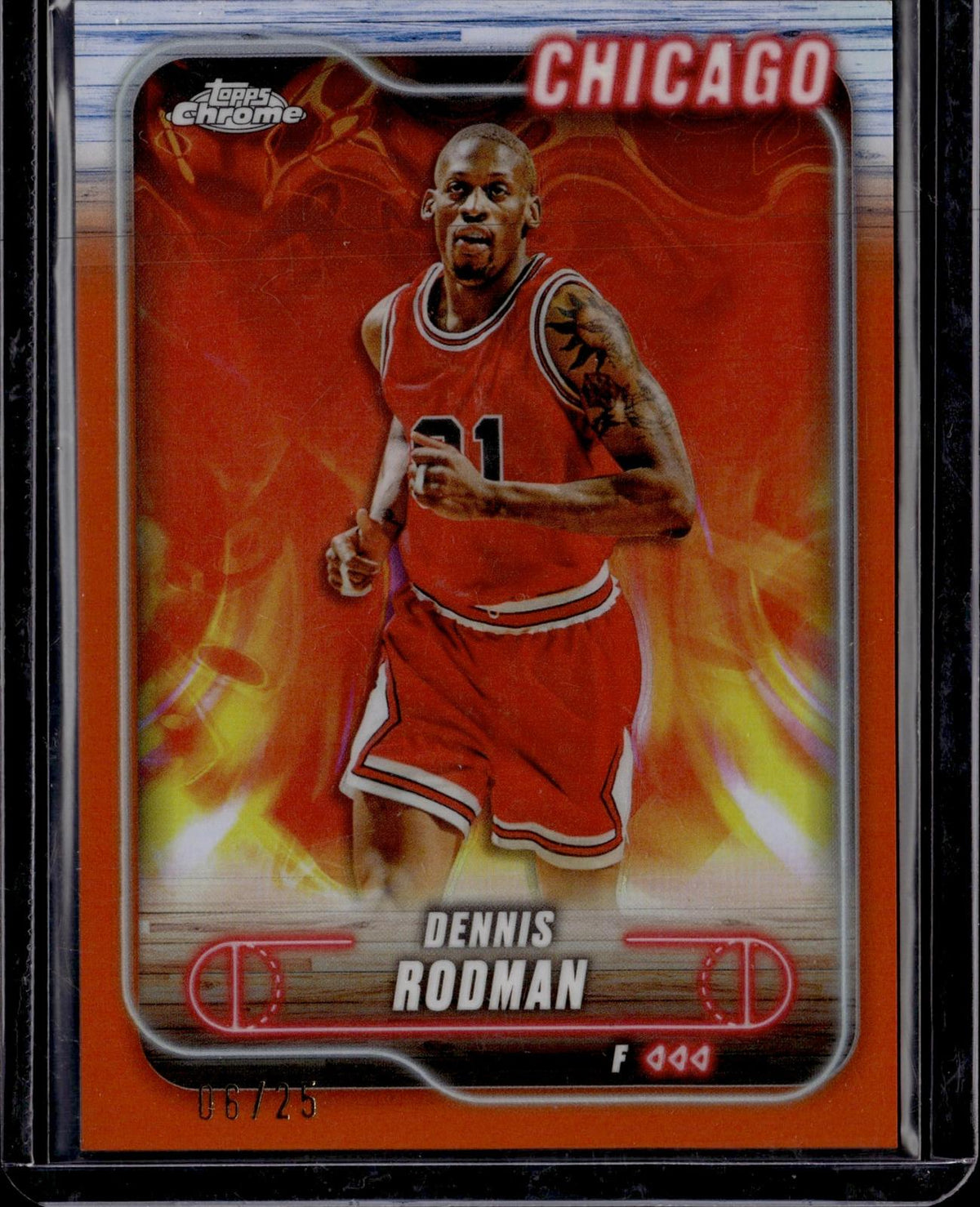 2024-25 Topps Chrome #95 Dennis Rodman Orange Refractor