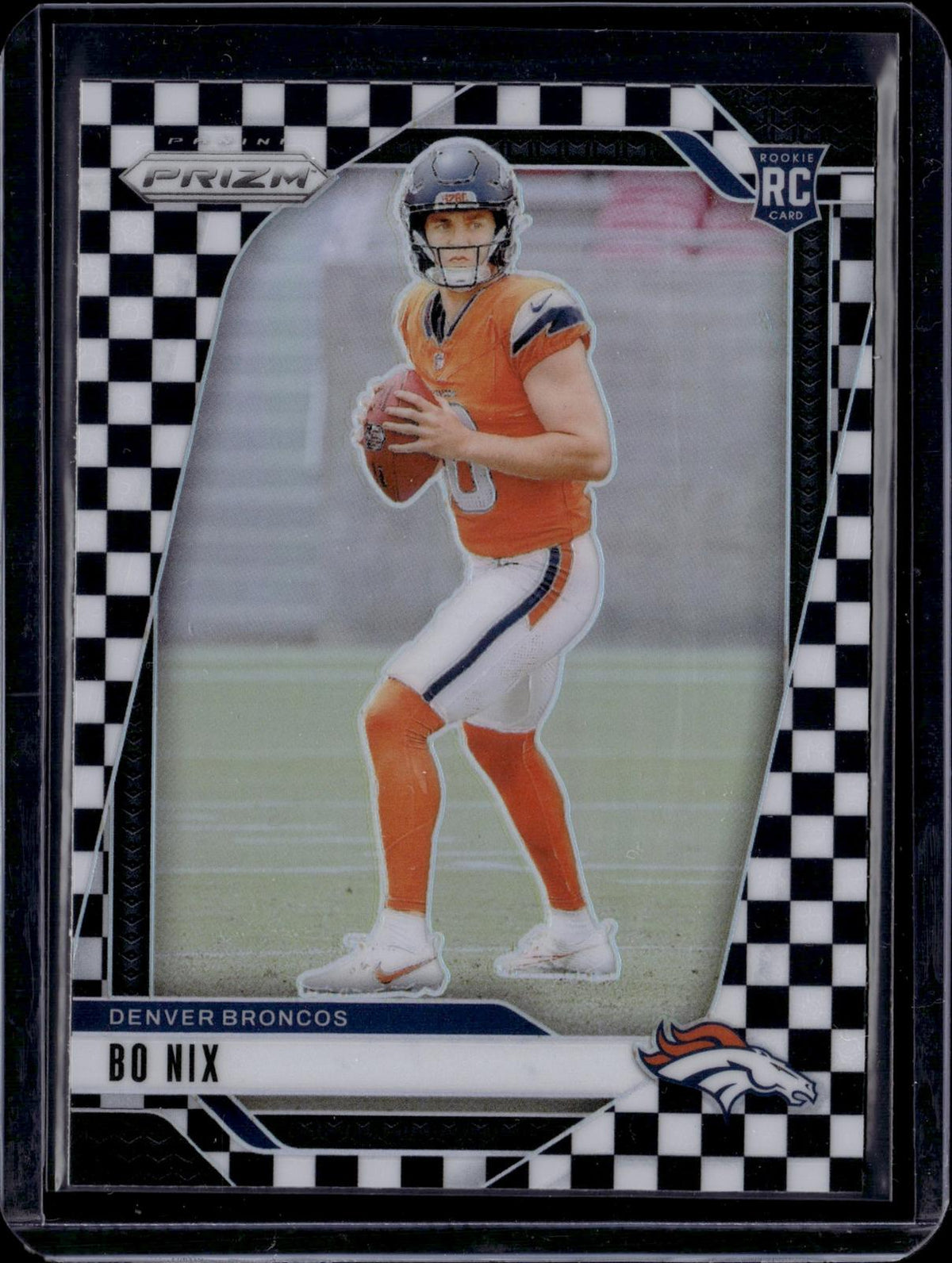 2024 Panini Prizm #309 Bo Nix Black and White Checker
