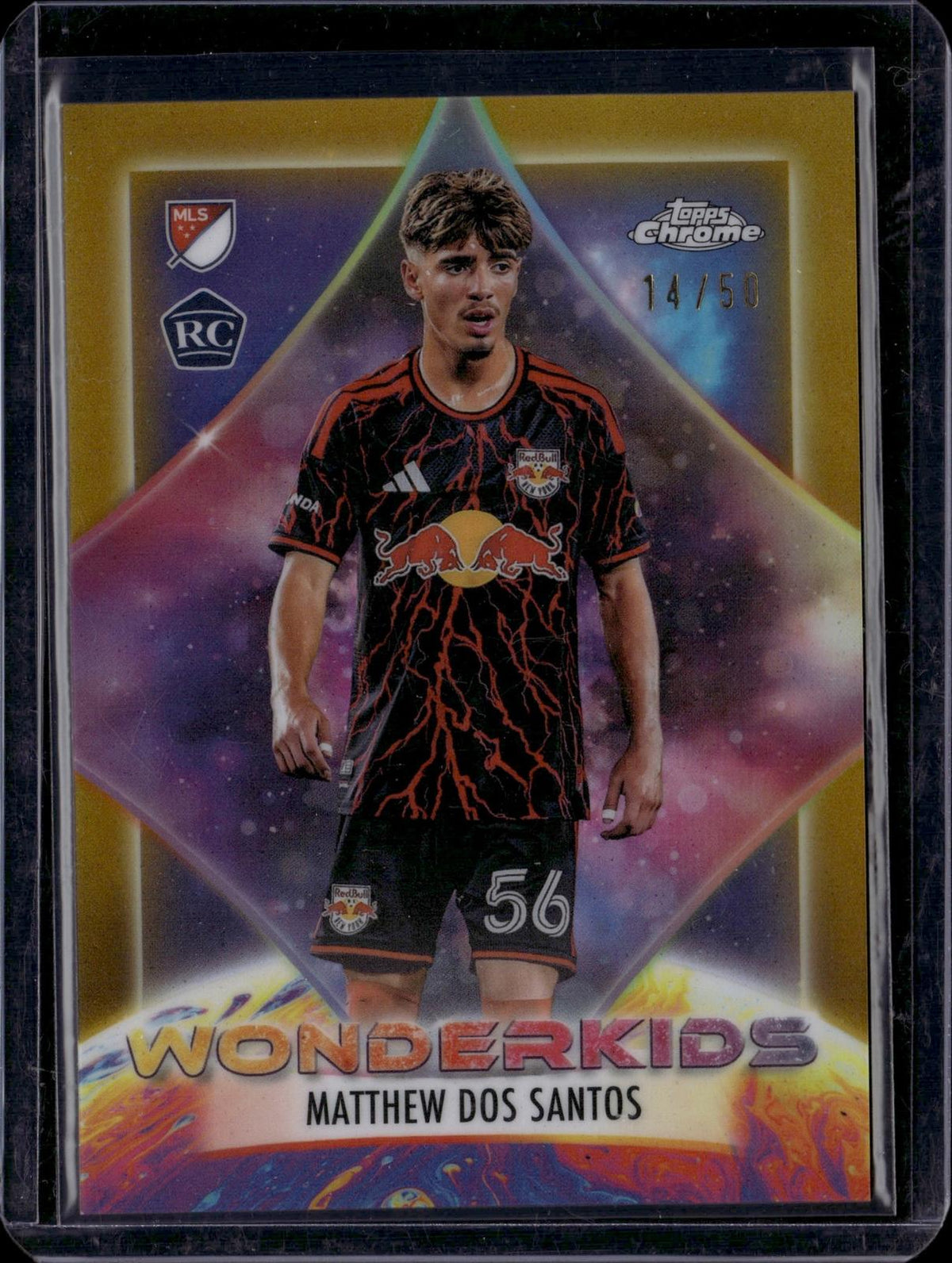 2026 Topps Chrome MLS #WK-8 Matthew Dos Santos Wonderkids Gold Refractor