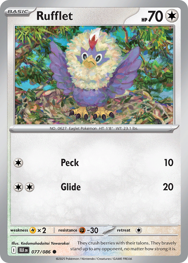 Rufflet (77/86) - Black Bolt (BLK)