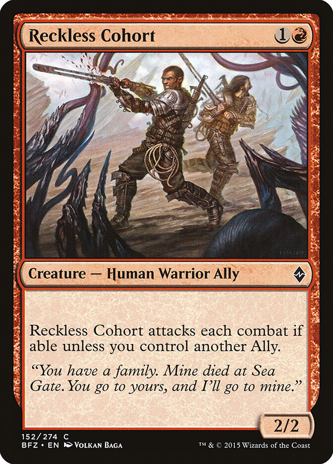 Reckless Cohort (152) - Battle for Zendikar (BFZ)