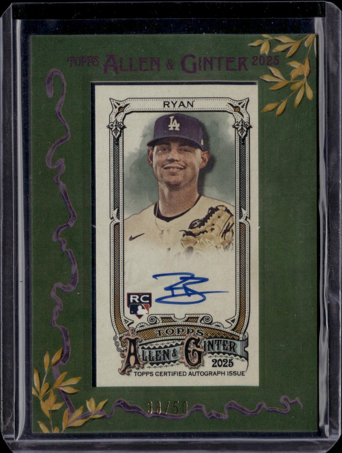 2025 Topps Allen & Ginter River Ryan Framed Mini Auto Green /50