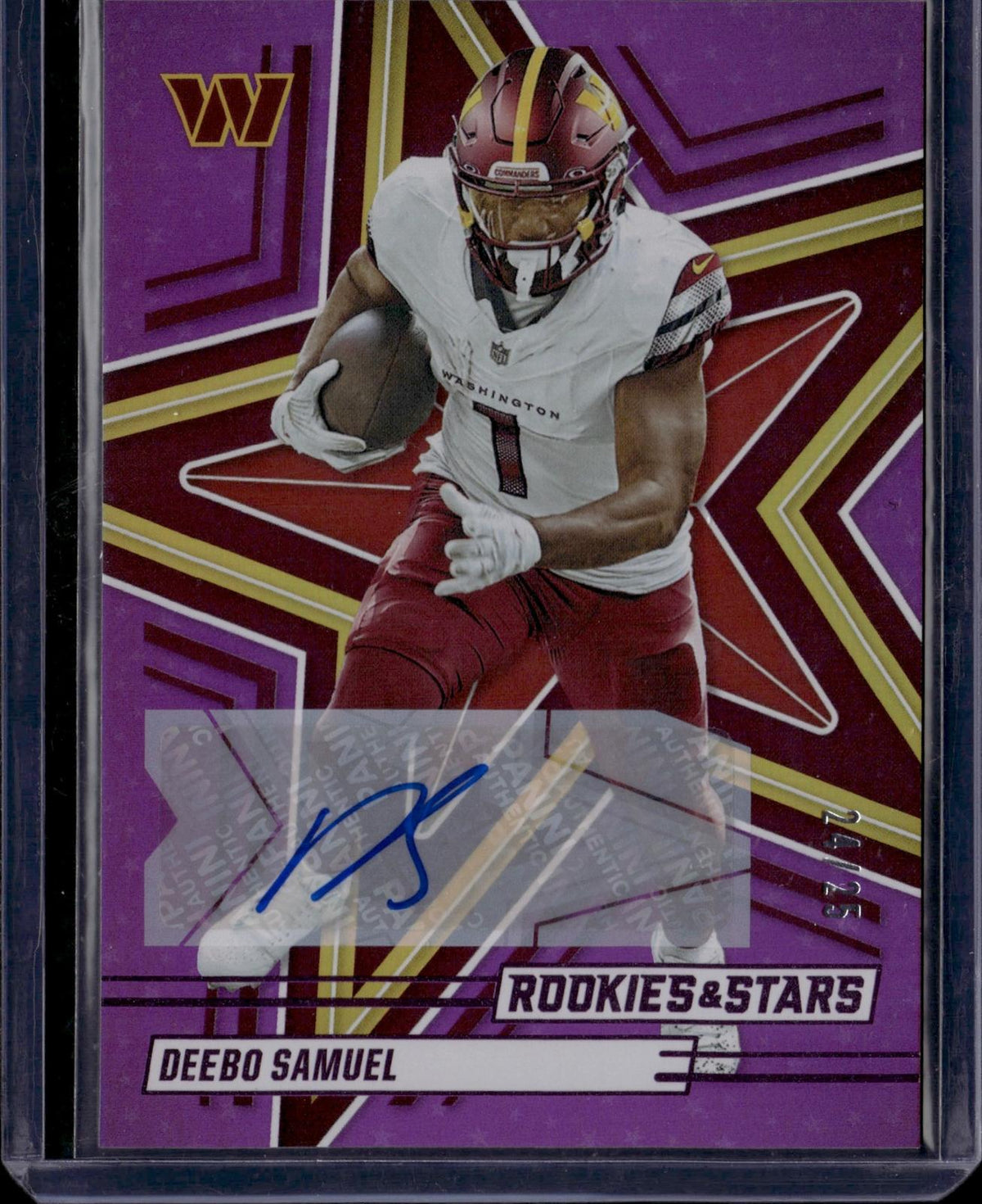 2025 Panini Rookies & Stars #49 Deebo Samuel Purple Auto /25
