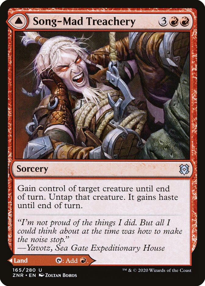 Song-Mad Treachery // Song-Mad Ruins (165) - Zendikar Rising (ZNR)