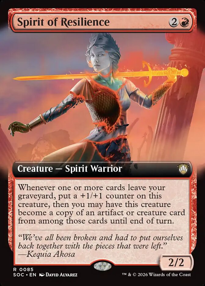 Spirit of Resilience (85) - Secrets of Strixhaven Commander (SOC)