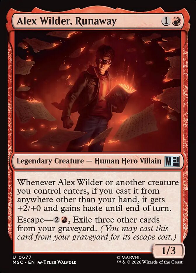 Alex Wilder, Runaway (677) - Marvel Super Heroes Commander (MSC)