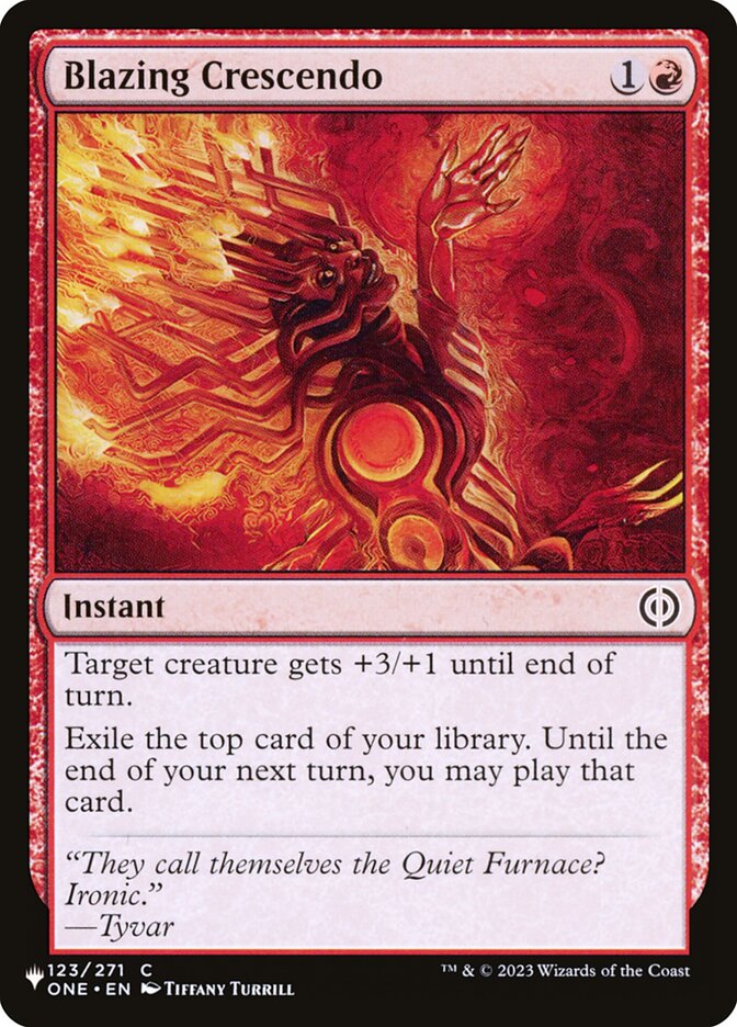 Blazing Crescendo (ONE-123) - The List (PLST)