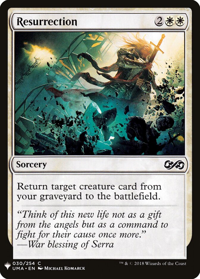 Resurrection (UMA-30) - The List (PLST)