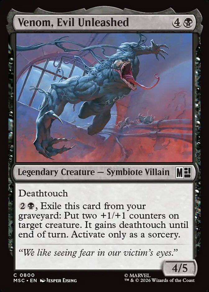 Venom, Evil Unleashed (800) - Marvel Super Heroes Commander (MSC)