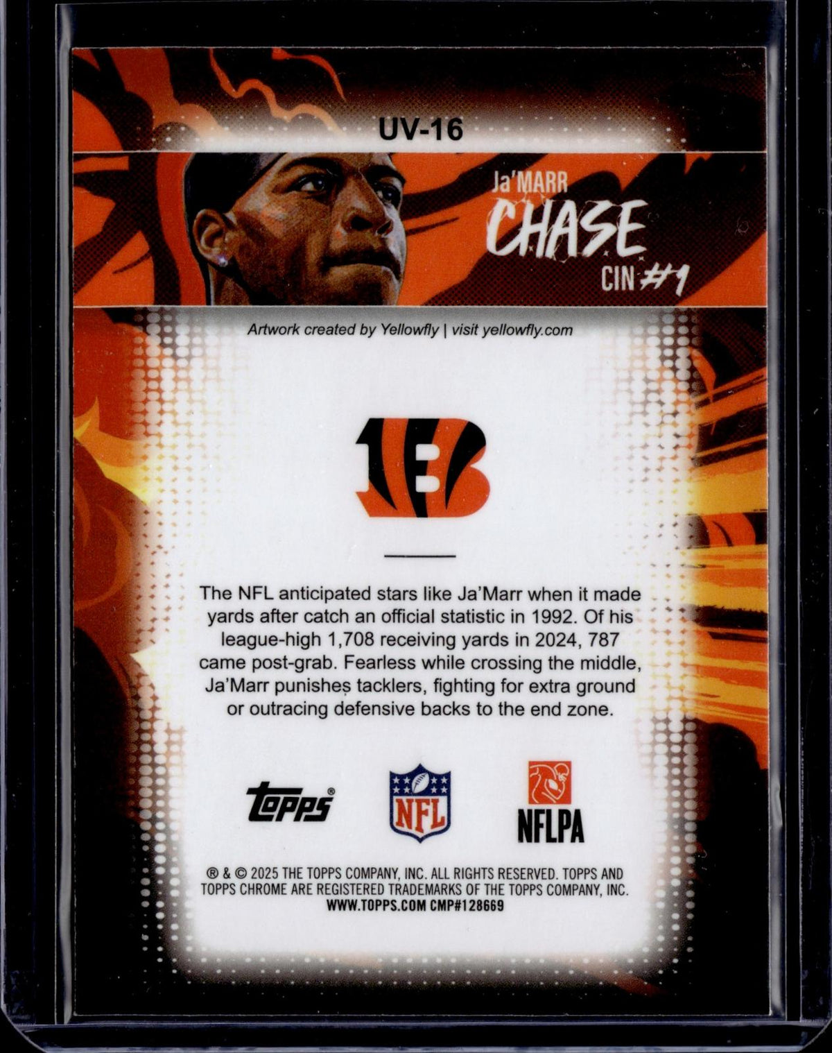 2025 Topps Chrome #UV-16 Ja'Marr Chase Ultra-Violet All-Stars