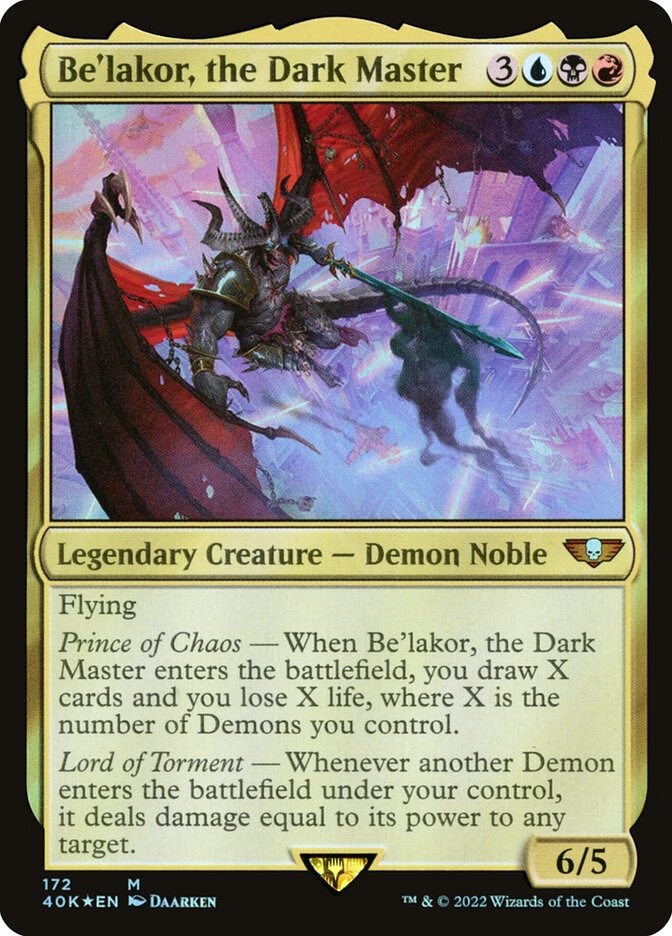 Be'lakor, the Dark Master (172) - Warhammer 40,000 Commander (40K)