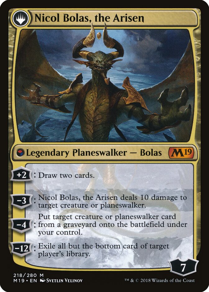 Nicol Bolas, the Ravager // Nicol Bolas, the Arisen (218) - Core Set 2019 (M19)