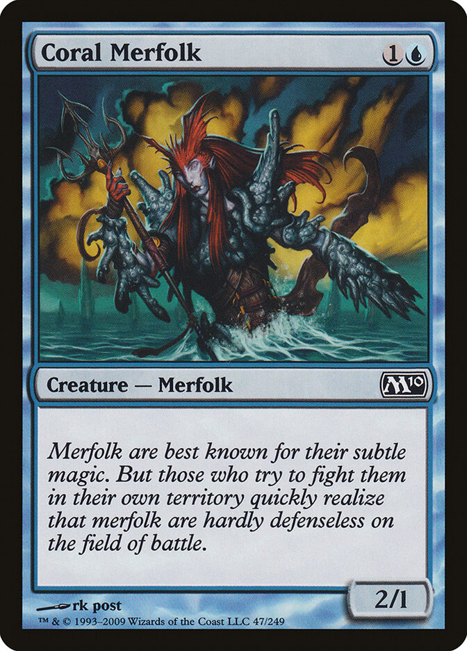 Coral Merfolk (47) - Magic 2010 (M10)