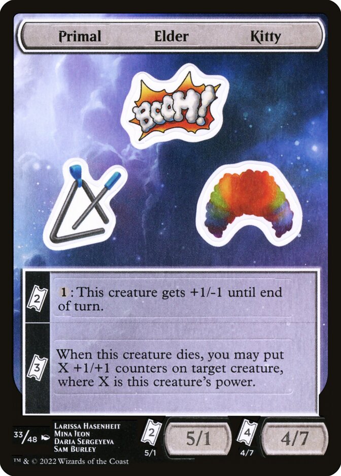Primal Elder Kitty (33) - Unfinity Sticker Sheets (SUNF)
