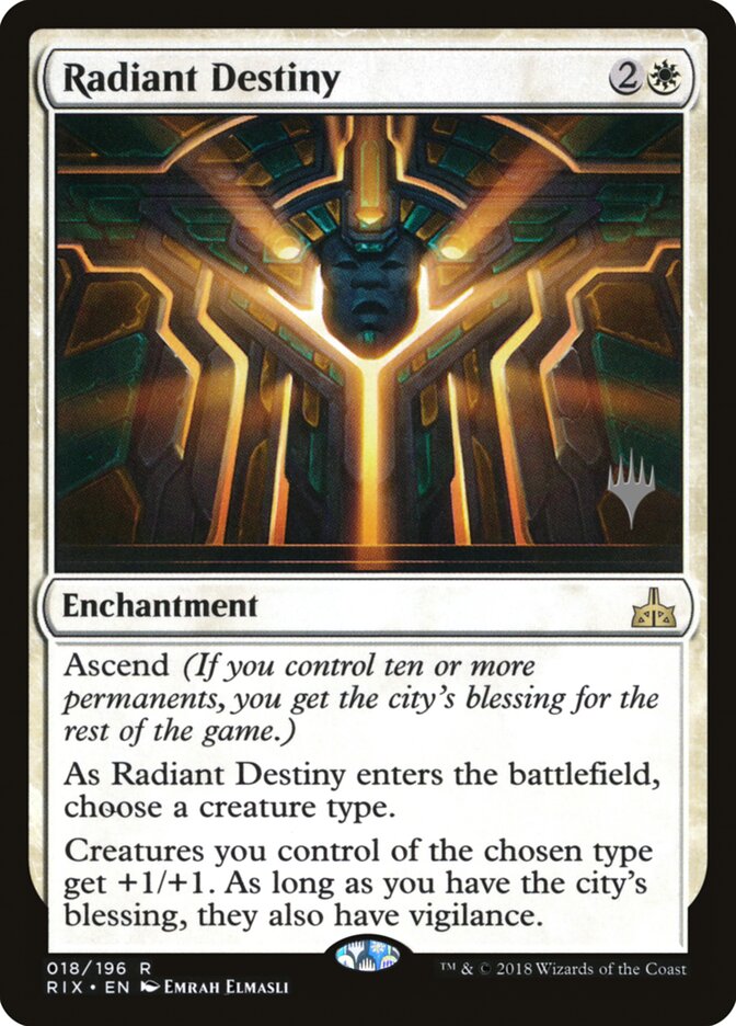 Radiant Destiny (18p) - Rivals of Ixalan Promos (PRIX)