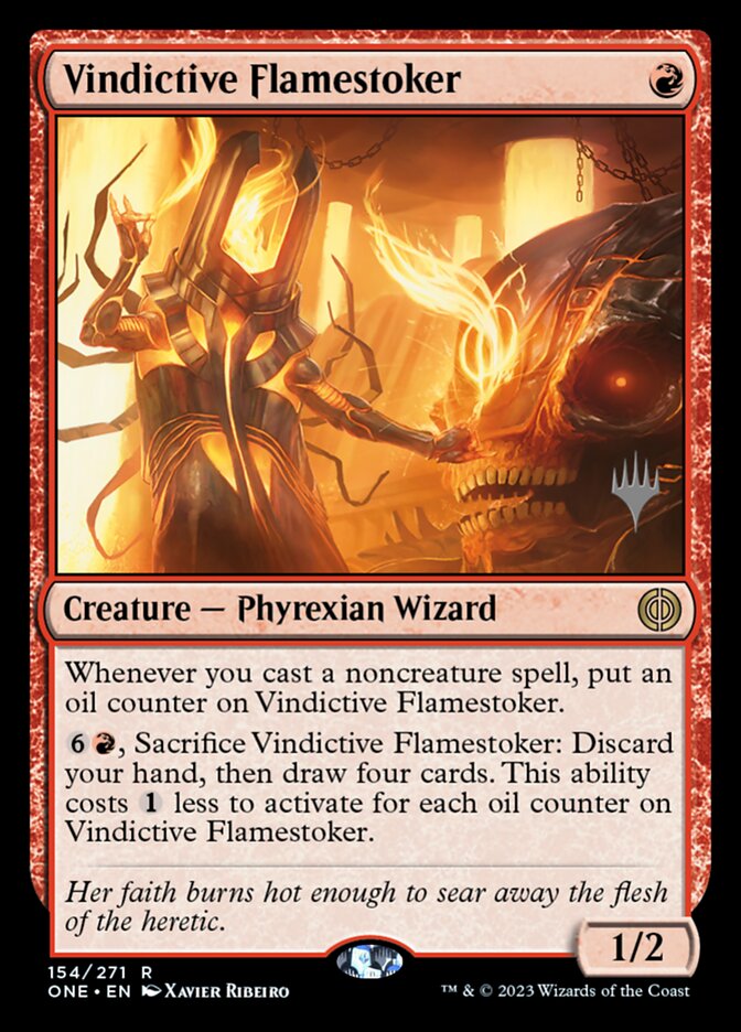 Vindictive Flamestoker (154p) - Phyrexia: All Will Be One Promos (PONE)