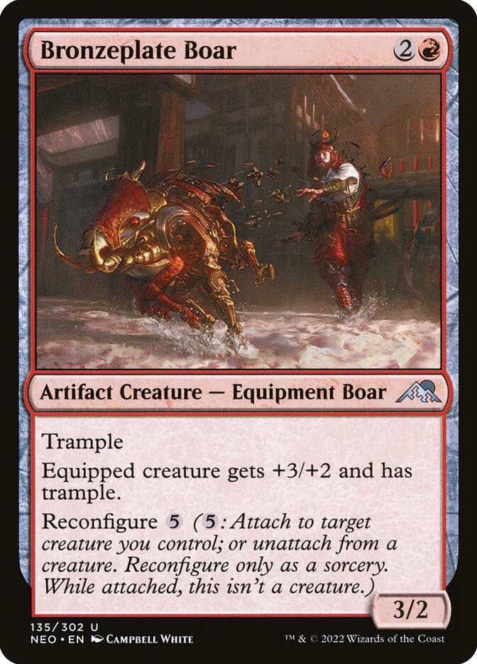Bronzeplate Boar (135) - Kamigawa: Neon Dynasty (NEO)