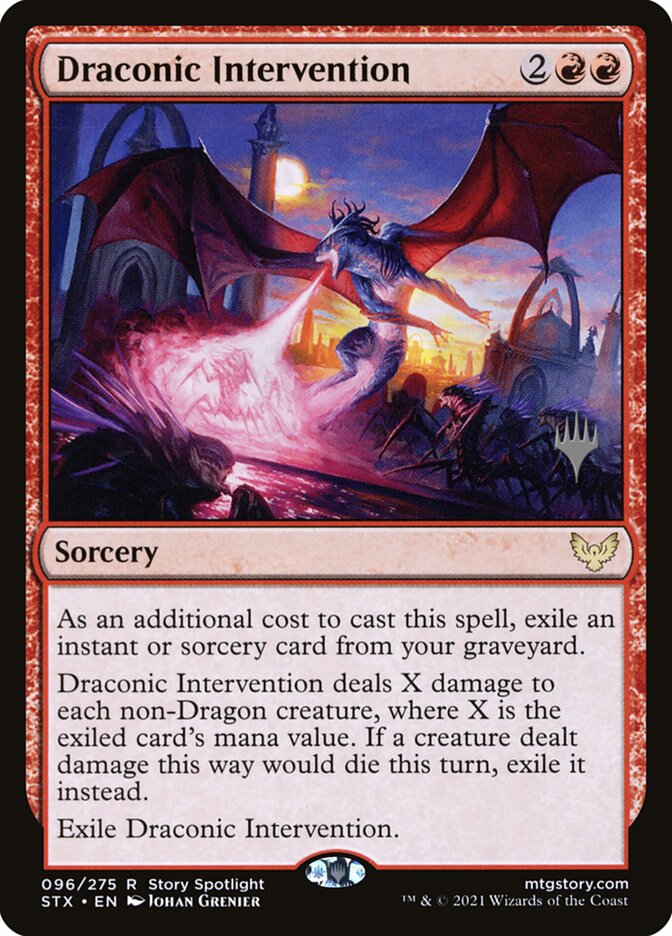 Draconic Intervention (96p) - Strixhaven: School of Mages Promos (PSTX)