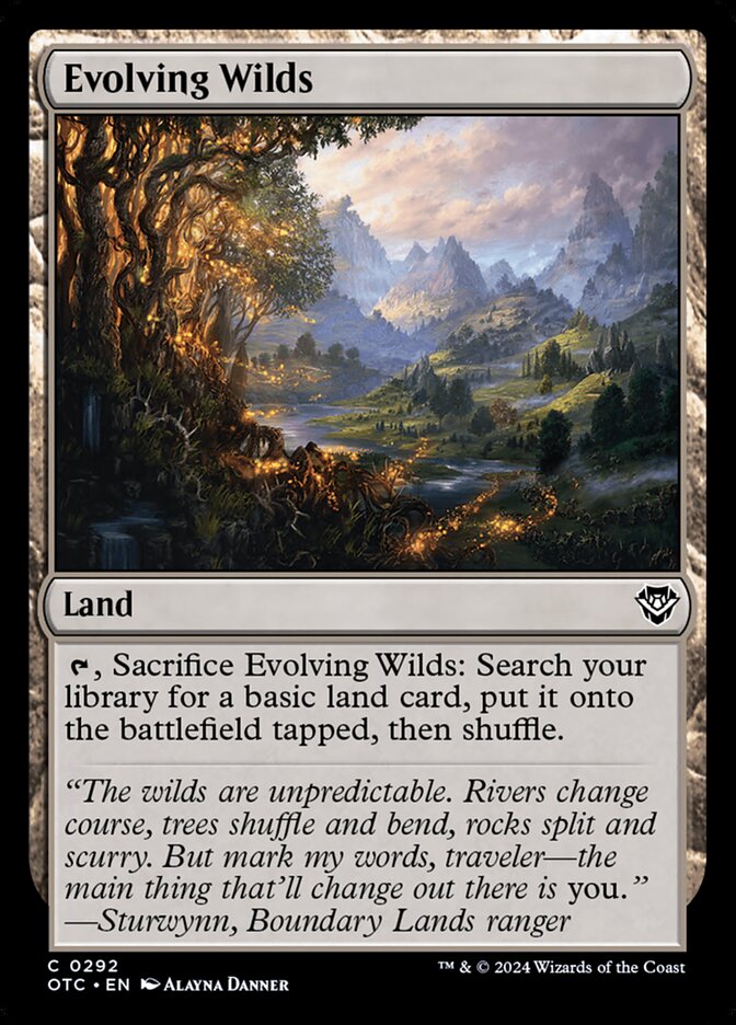 Evolving Wilds (292) - Outlaws of Thunder Junction Commander (OTC)