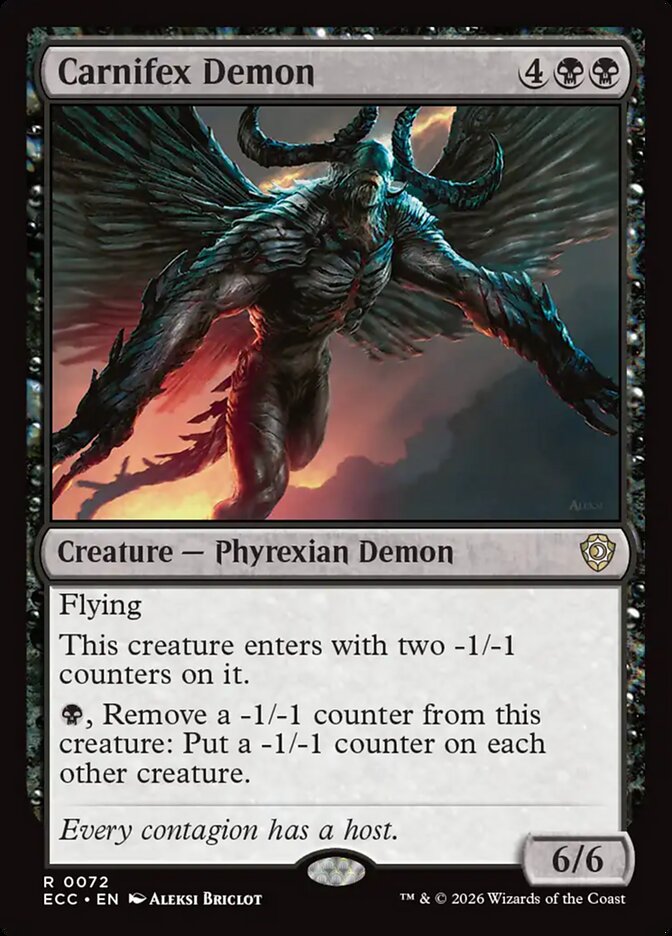 Carnifex Demon (72) - Lorwyn Eclipsed Commander (ECC)