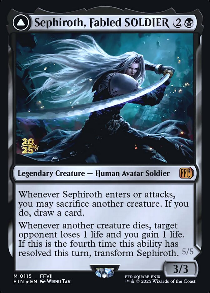 Sephiroth, Fabled SOLDIER // Sephiroth, One-Winged Angel (115s) - Final Fantasy Promos (PFIN)