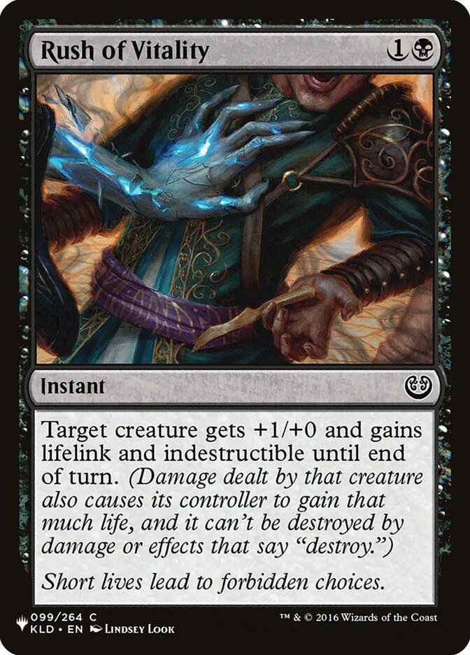 Rush of Vitality (KLD-99) - The List (PLST)
